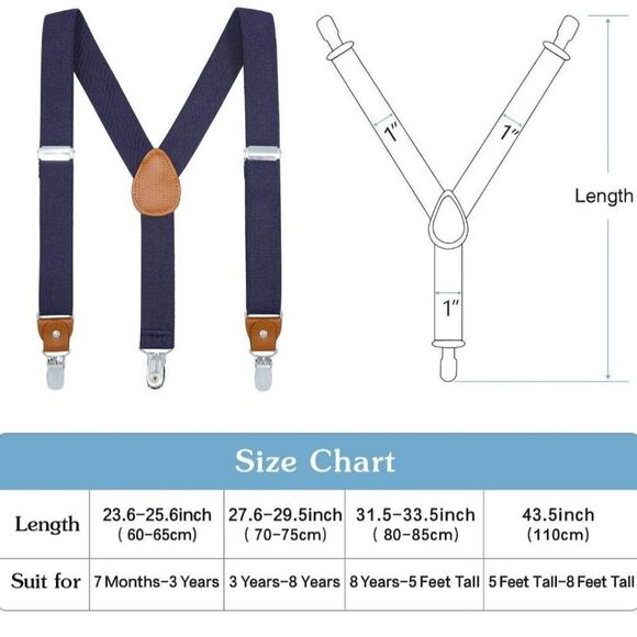 Toddler maroon suspenders - Picture 2 of 2